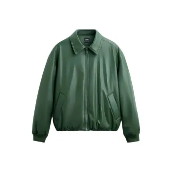 ZARA Puffer Jacket Men's Dark Green