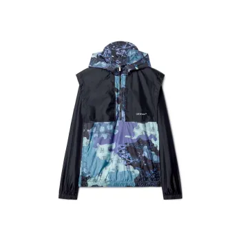 OFF-WHITE Zip Detailed Straight Hem Windbreaker