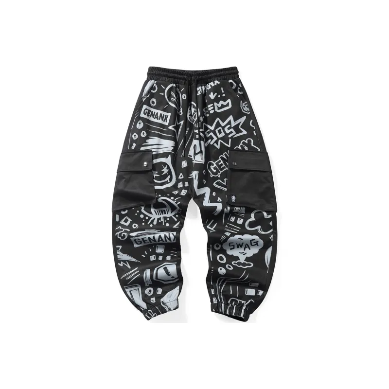 GENANX Jogger Sports Pants Unisex Black-0