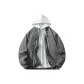 Gray Coat+White Sweatshirt