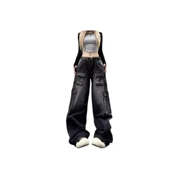 NEAR HERE Jeans Unisex Black