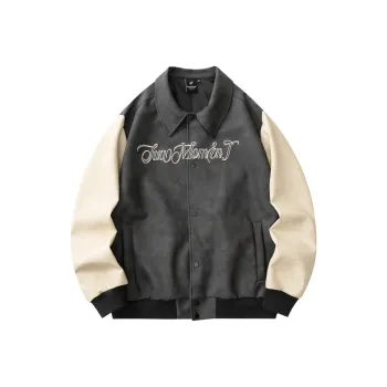 Suamoment PU Leather Jacket American Top Coat Unisex