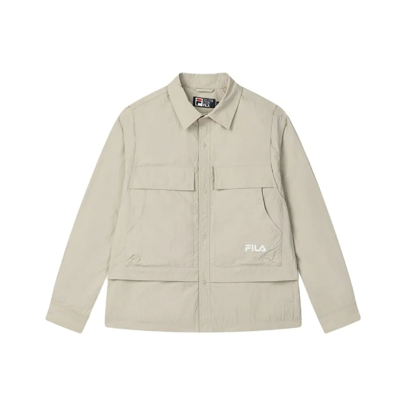 FILA Jackets Men Milk Coffee-0