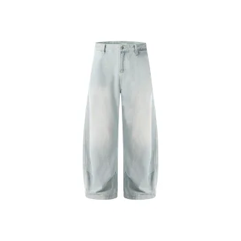 ONITSOP Trendy Brand Floor Length Scimitar Jeans Unisex Light Blue