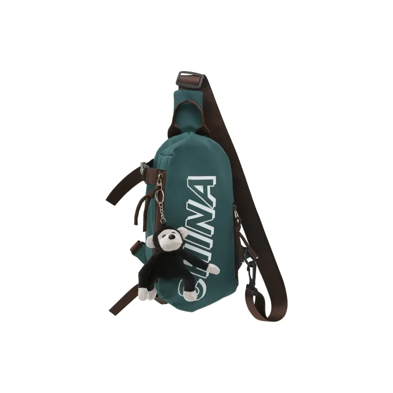 H YXIANG Nylon Sling Bag Unisex Multicolor-2