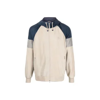 Brunello Cucinelli Leather Jackets Men Beige