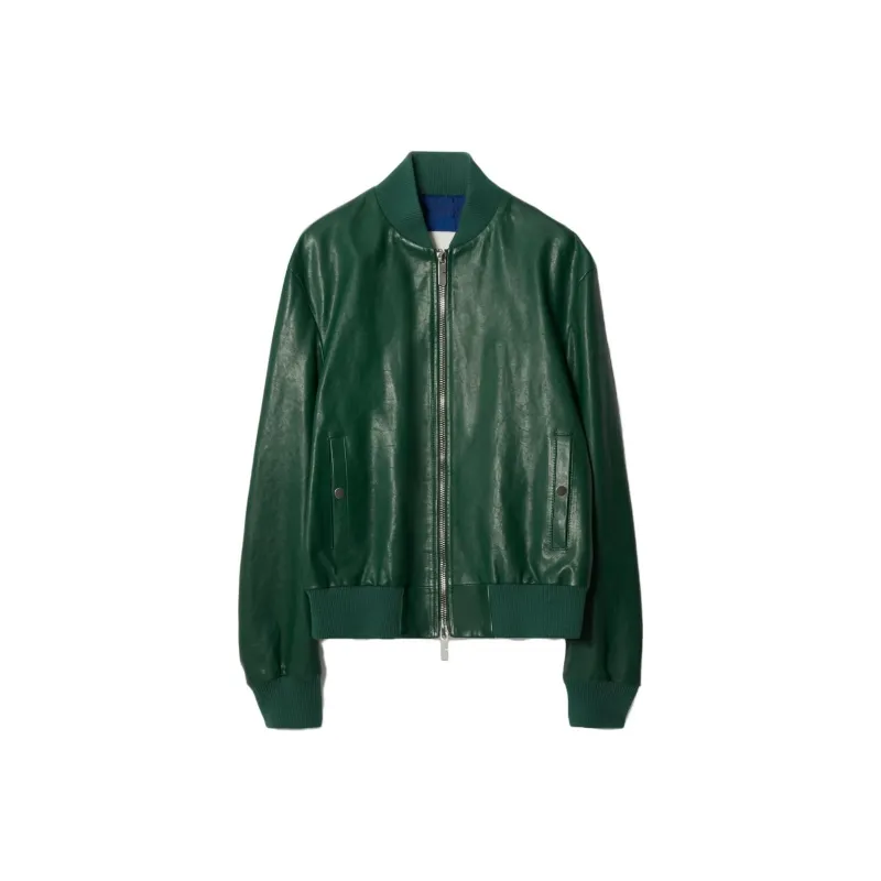 Burberry Zipped Leather Bomber Jacket-0