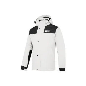 QIAODAN Trench Coat Men's Smoke White/Black
