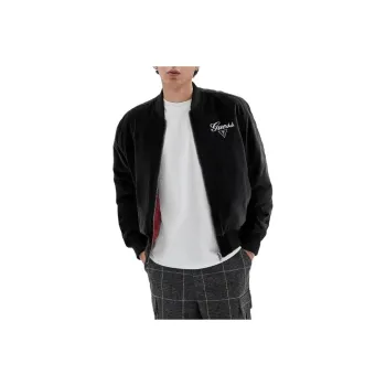 GUESS Reversible Flight Jacket Jackets Coats Men's Black