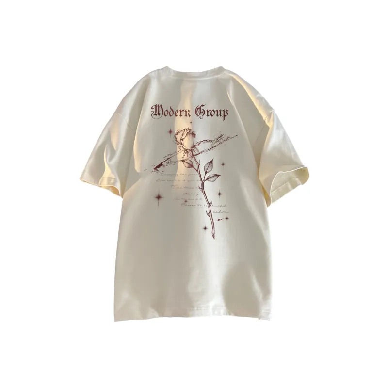 Warrior Huichao Cloud Sail Collection Drop Shoulder Sleeve T Shirt Unisex-13