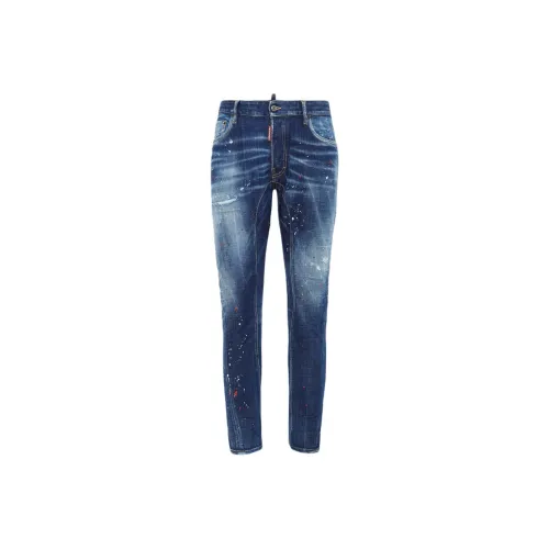 DSQUARED 2 Paint Splatter Distressed Skinny Jeans