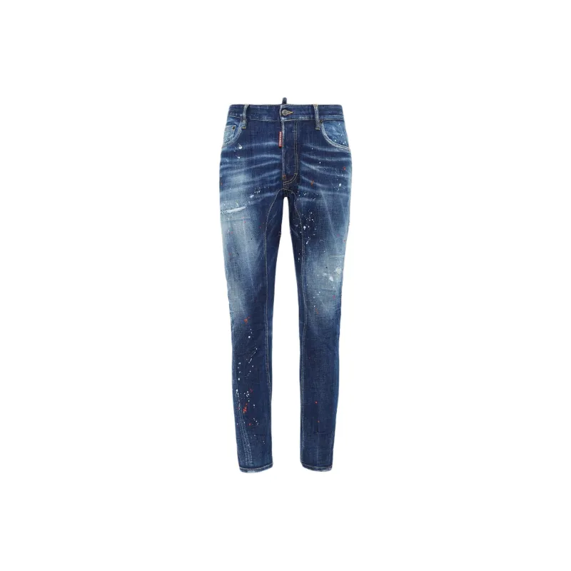 DSQUARED 2 Paint Splatter Distressed Skinny Jeans-0