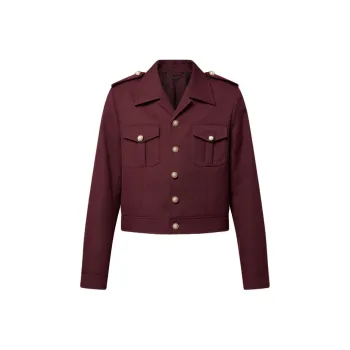 LOUIS VUITTON Classic Officer Wool Jacket