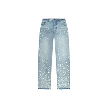 AMIRI Logo Patch Straight Leg Jeans
