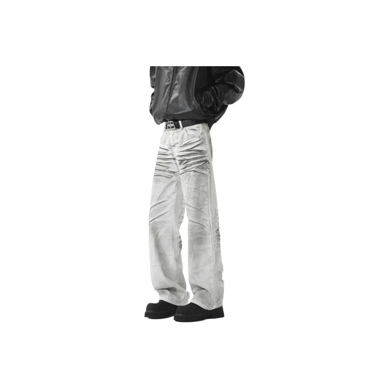 HOKLV Jeans Unisex White-0