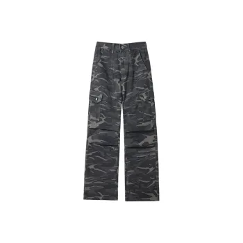 ORMY Jeans Unisex Green Camouflage