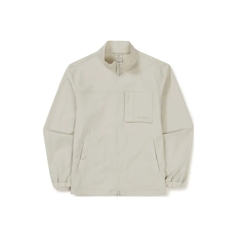 Snow Peak Root Stand Neck Trench Coat Men's Light Beige-0
