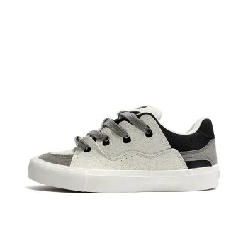 VANSSI Low Top Skateboard Shoes Unisex White Gray