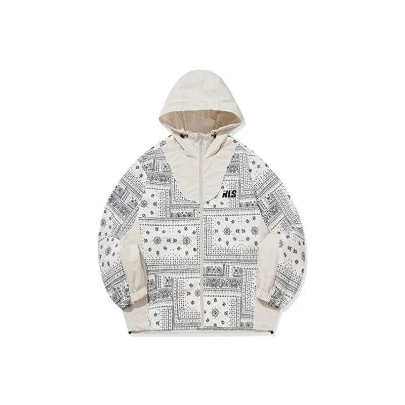 QIAODAN Trench Coat Men's Antique Porcelain White/Jordan White Print-0