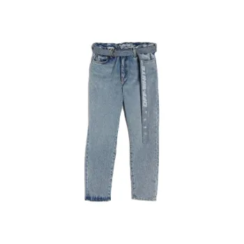 OFF-WHITE Industrial-belt Cropped Jeans