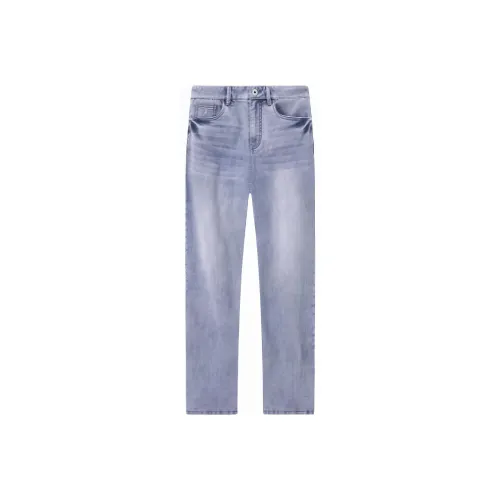 Jiumuwang Men's Pants Expert Jeans Men's Light Blue
