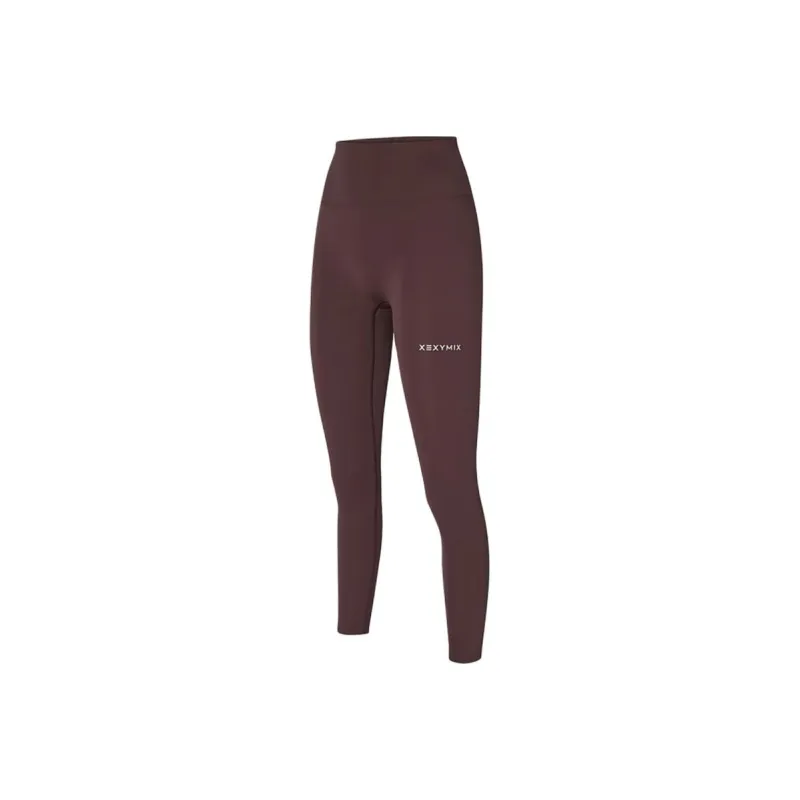 XEXYMIX Yoga Pants Women's Brown Red-0