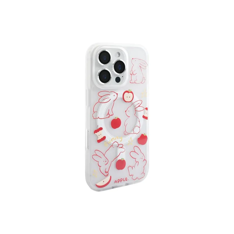 Sopi Acrylic Material Red Thread Rabbit Apple Phone Cases Compatible With IPhone 16/15 Pro Max/Apple 13/14 Pro/Max-5