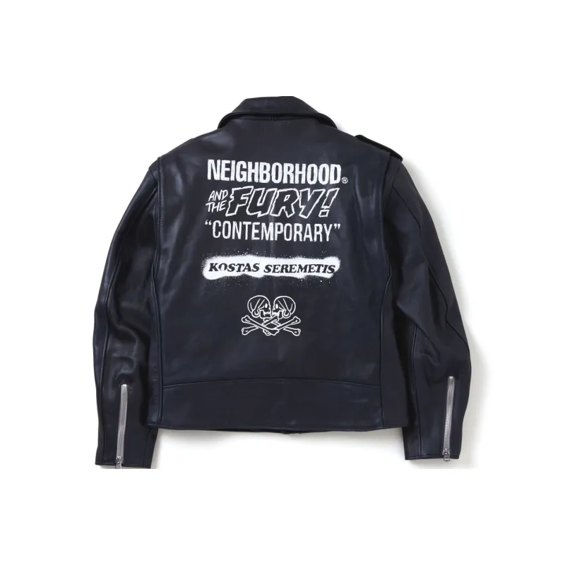NEIGHBORHOOD x Schott X Kostas FW23 Leather Jacket Unisex-2