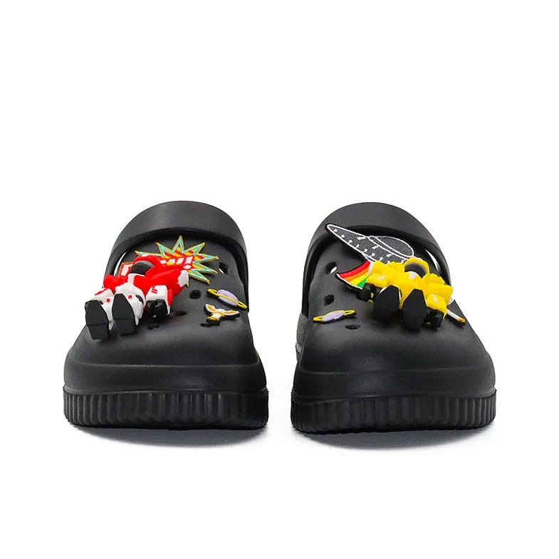 OUBT Space Marines 3D Effect Doll Clogs Unisex Black-4