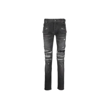 BALMAIN Distressed Skinny Jeans