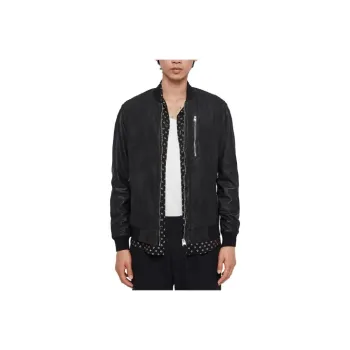 ALLSAINTS Leather Jacket Men's Black