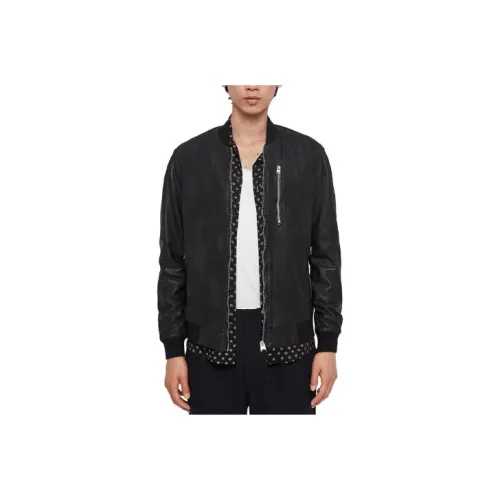 ALLSAINTS Leather Jacket Men's Black