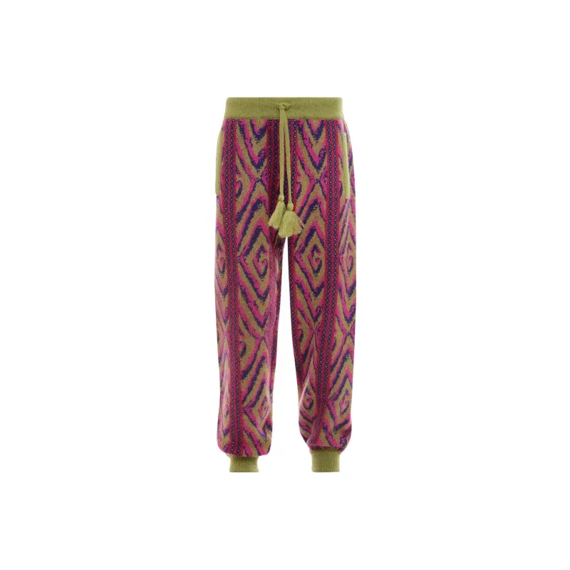 GUCCI G Rhombi Wool Knit Trouser-0
