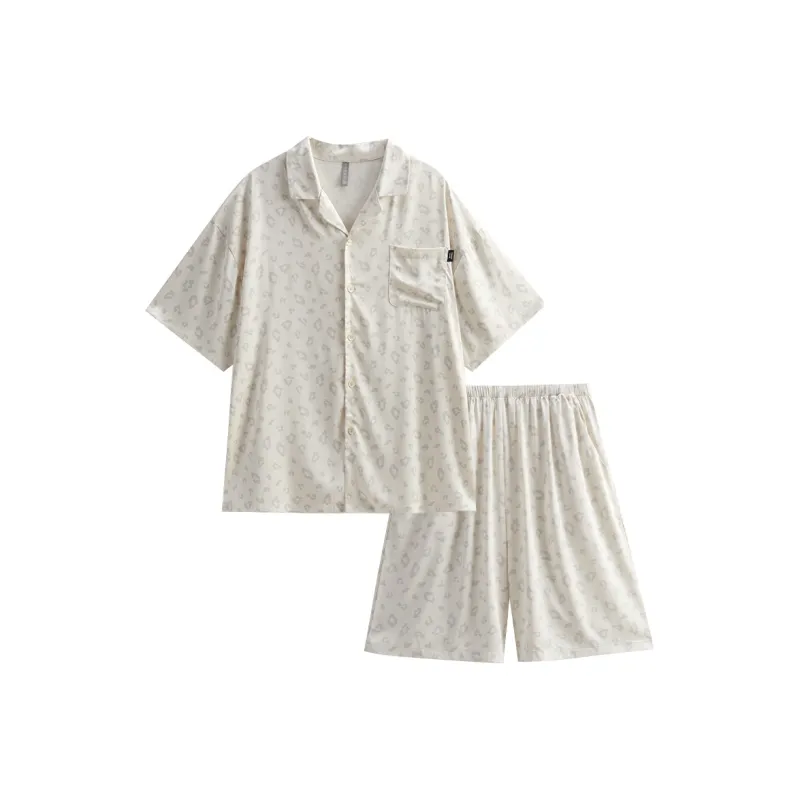 Same Language Pajama Set Men's Light Apricot · Floral Print-0