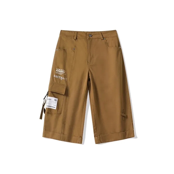 LAMLICKA Straight Casual Pants Unisex Brown-0