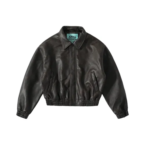 Apparition Leather Jacket Coat Unisex Coffee