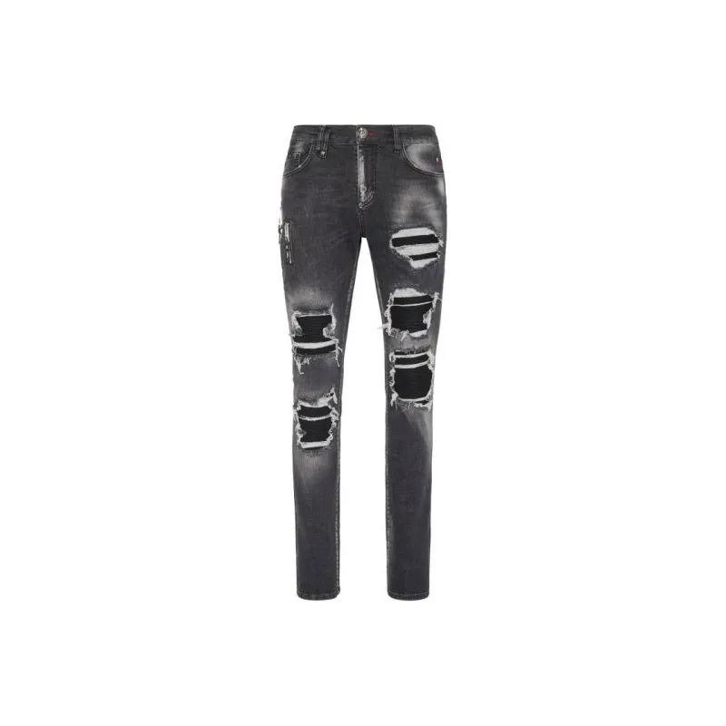 PHILIPP PLEIN Mid rise Ripped Jeans-0
