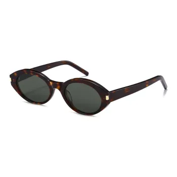 JIANGDAREN Plate Frame Oval Sunglasses Unisex