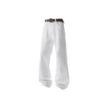 HOKLV Jeans Unisex White
