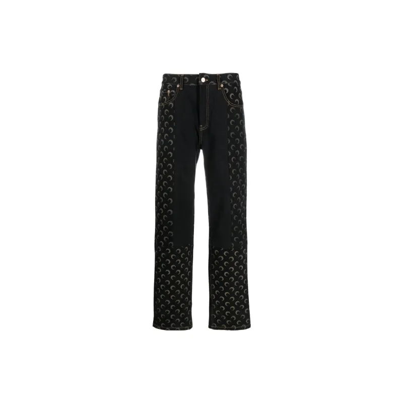 Marine Serre Jeans Men Black-0