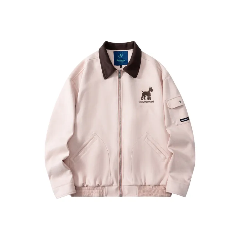Suamoment Men's Spring Vintage Casual Couple Coat Unisex-5