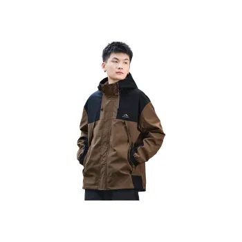 Tonlion Jackets Coats Men's Dark Coffee Brown