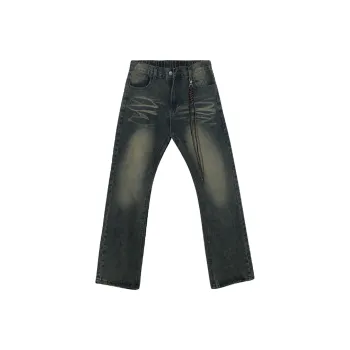Menglaini Jeans Unisex Yellow Mud