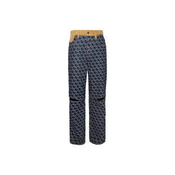 GAONCREW Straight Jeans Unisex Denim Blue