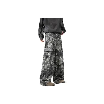 SOCKKEY Jeans Unisex Fallen Leaves Gray