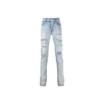 AMIRI Panelled Ripped Distressed Skinny Jeans