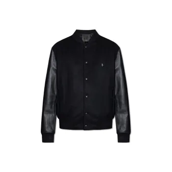 90s Leather Bomber Jacket - POIZON