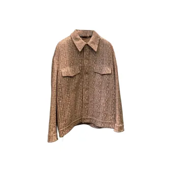 FENDI Ff Monogram Embroidered Buttoned Jacket
