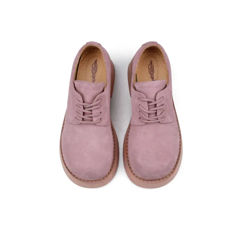 HANQIAORIJI Black Blood Series Abrasion Resistant Height Increasing Low Top Casual Shoes Unisex Pink-2