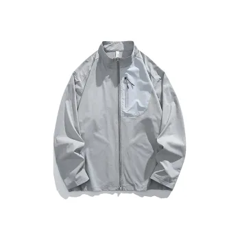 Yalu Jackets Coats Unisex Light White Gray